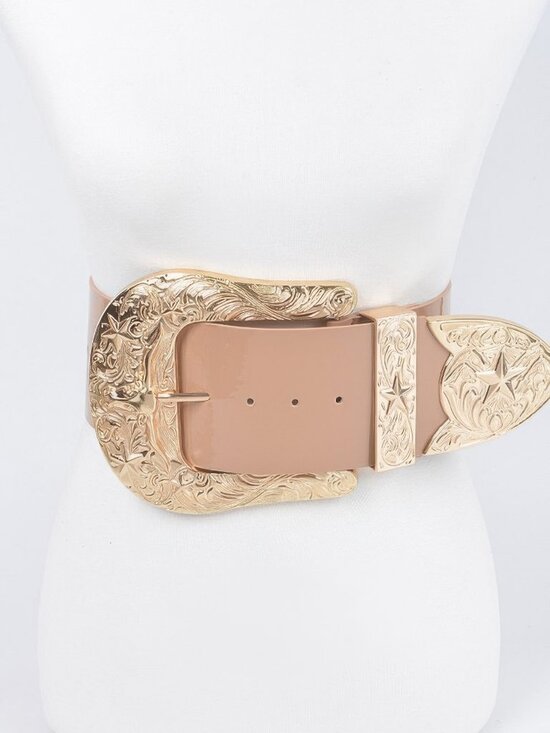 Oversized Multi Metal Waist Enamel Belt main image 7